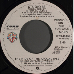 Studio 88 The Ride Of The Apocalypse USED VINYL 7INCH 45 RPM PROMO STEREO MONO