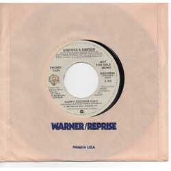 Ashford & Simpson Happy Endings USED VINYL 7INCH 45 RPM SINGLE PROMO