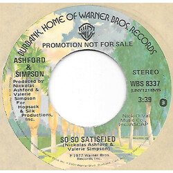 Ashford & Simpson So So Satisfied USED VINYL 7INCH 45 RPM SINGLE PROMO STEREO MONO