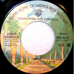 David Sanborn Smile USED VINYL 7INCH 45 RPM PROMO