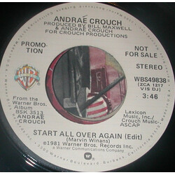 Andraé Crouch Start All Over Again USED VINYL 7INCH 45 RPM SINGLE PROMO