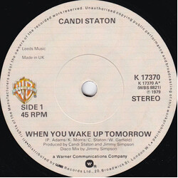 Candi Staton When You Wake Up Tomorrow USED VINYL 7INCH 45 RPM SINGLE STEREO