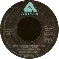 Eddie Kendricks Ain't No Smoke Without Fire USED VINYL 7INCH 45 RPM