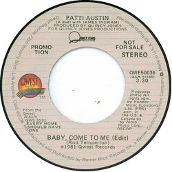Patti Austin / James Ingram Baby, Come To Me USED VINYL 7INCH 45 RPM SINGLE PROMO