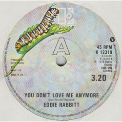 Eddie Rabbitt You Don't Love Me Anymore USED VINYL 7INCH 45 RPM SINGLE
