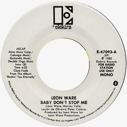 Leon Ware Baby Don't Stop Me USED VINYL 7INCH 45 RPM PROMO