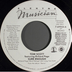 Tom Scott Sure Enough USED VINYL 7INCH 45 RPM PROMO STEREO MONO