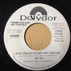 Joe Tex Stick Your Key In (And Start Your Car) USED VINYL 7INCH 45 RPM PROMO