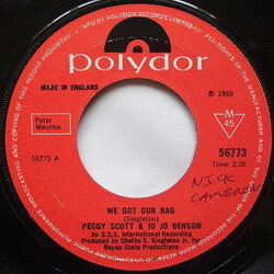 Peggy Scott & Jo Jo Benson We Got Our Bag USED VINYL 7INCH 45 RPM SINGLE MONO