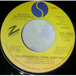 Kid Creole And The Coconuts I'm A Wonderful Thing, Baby (Edit) USED VINYL 7INCH 45 RPM PROMO MONO STEREO