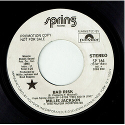 Millie Jackson Bad Risk / There You Are USED VINYL 7INCH 45 RPM PROMO