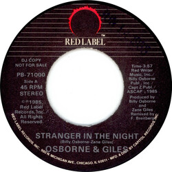 Osborne & Giles Stranger In The Night USED VINYL 7INCH 45 RPM SINGLE PROMO STEREO