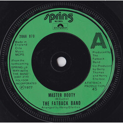 The Fatback Band Master Booty USED VINYL 7INCH 45 RPM