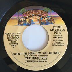 Four Tops Tonight I'm Gonna Love You All Over USED VINYL 7INCH 45 RPM SINGLE PROMO