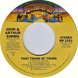John & Arthur Simms That Thang Of Yours USED VINYL 7INCH 45 RPM