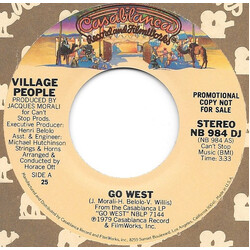 Village People Go West USED VINYL 7INCH SINGLE PROMO STEREO MONO