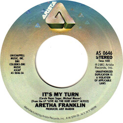 Aretha Franklin It's My Turn USED VINYL 7INCH 45 RPM