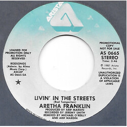 Aretha Franklin Livin' In The Streets USED VINYL 7INCH 45 RPM SINGLE PROMO