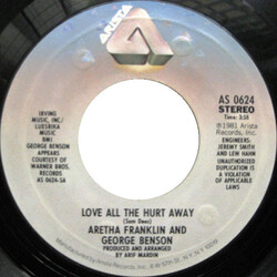 Aretha Franklin / George Benson Love All The Hurt Away / A Whole Lot Of Me USED VINYL 7INCH 45 RPM SINGLE STEREO