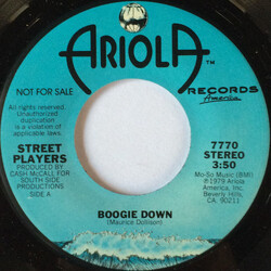Street Players (2) Boogie Down USED VINYL 7INCH 45 RPM PROMO