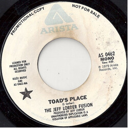 The Jeff Lorber Fusion Toad's Place USED VINYL 7INCH 45 RPM PROMO STEREO MONO