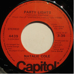 Natalie Cole Party Lights USED VINYL 7INCH 45 RPM