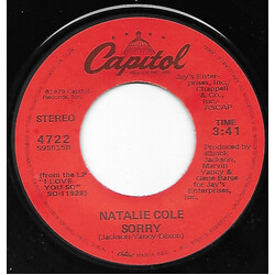Natalie Cole Sorry USED VINYL 7INCH 45 RPM SINGLE