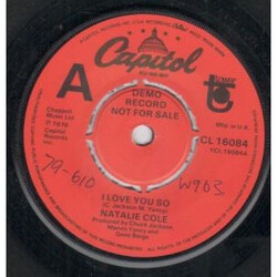 Natalie Cole I Love You So USED VINYL 7INCH 45 RPM PROMO