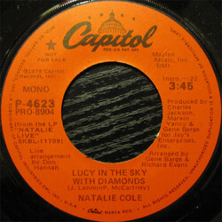 Natalie Cole Lucy In The Sky With Diamonds USED VINYL 7INCH SINGLE PROMO STEREO MONO