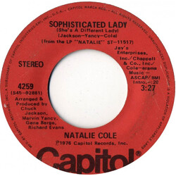 Natalie Cole Sophisticated Lady (She's A Different Lady) / Good Morning Heartache USED VINYL 7INCH 45 RPM SINGLE