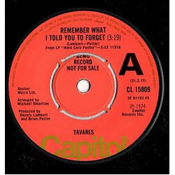 Tavares Remember What I Told You To Forget USED VINYL 7INCH 45 RPM SINGLE PROMO