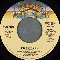 Player (4) It's For You USED VINYL 7INCH 45 RPM PROMO STYRENE STEREO MONO