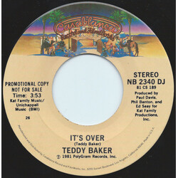 Teddy Baker It's Over USED VINYL 7INCH 45 RPM SINGLE PROMO