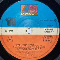 Detroit Emeralds Feel The Need USED VINYL 7INCH 45 RPM