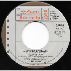 Natalie Cole A Little Bit Of Heaven USED VINYL 7INCH 45 RPM SINGLE