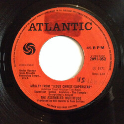 The Assembled Multitude Medley From "Jesus Christ/Superstar" USED VINYL 7INCH SINGLE 45 RPM