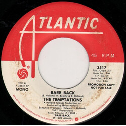 The Temptations Bare Back USED VINYL 7INCH 45 RPM PROMO MONO STEREO