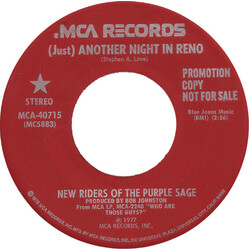 New Riders Of The Purple Sage (Just) Another Night In Reno USED VINYL 7INCH 45 RPM