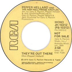 Ron Hellard / Hollywood Argyles They're Out There USED VINYL 7INCH 45 RPM PROMO STEREO MONO