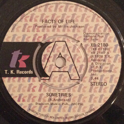 Facts Of Life Sometimes USED VINYL 7INCH 45 RPM PROMO