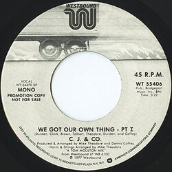 C.J. & Co We Got Our Own Thing USED VINYL 7INCH 45 RPM SINGLE PROMO STEREO MONO