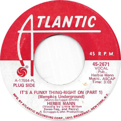 Herbie Mann It's A Funky Thing - Right On USED VINYL 7INCH 45 RPM SINGLE PROMO