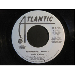 Jenny Burton Remember What You Like USED VINYL 7INCH 45 RPM SINGLE PROMO