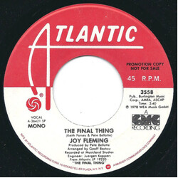 Joy Fleming The Final Thing USED VINYL 7INCH 45 RPM PROMO STEREO MONO
