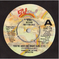 Charo / The Salsoul Orchestra You're Just The Right Size USED VINYL 7INCH 45 RPM PROMO