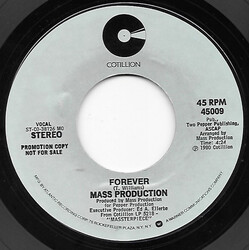 Mass Production Forever USED VINYL 7INCH 45 RPM SINGLE PROMO STYRENE STEREO MONO