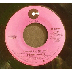 Philippe Wynne Take Me As I Am - Pt. I & Pt. II USED VINYL 7INCH 45 RPM STEREO