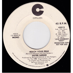 Sister Sledge Reach Your Peak USED VINYL 7INCH 45 RPM PROMO STEREO MONO