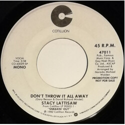 Stacy Lattisaw Don't Throw It All Away USED VINYL 7INCH 45 RPM STEREO MONO SINGLE PROMO