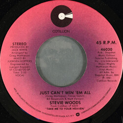 Stevie Woods Just Can't Win 'Em All USED VINYL 7INCH 45 RPM SINGLE STEREO